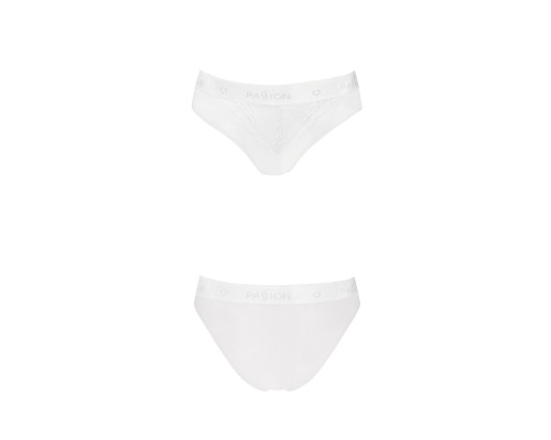 Трусики з широкою гумкою і мереживом Passion PS001 PANTIES M, white