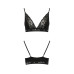 Еластичний топ з мереживом Passion PS001 TOP M, black