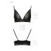 Еластичний топ з мереживом Passion PS001 TOP S, black