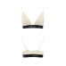 Еластичний топ з мереживом Passion PS001 TOP XL, ecru