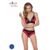 Еластичний топ з мереживом Passion PS001 TOP S, red-black