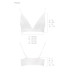 Еластичний топ з мереживом Passion PS001 TOP M, white