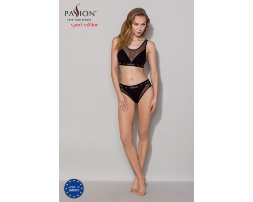 Трусики з прозорою вставкою Passion PS002 PANTIES L, black