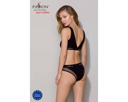 Трусики з прозорою вставкою Passion PS002 PANTIES L, black