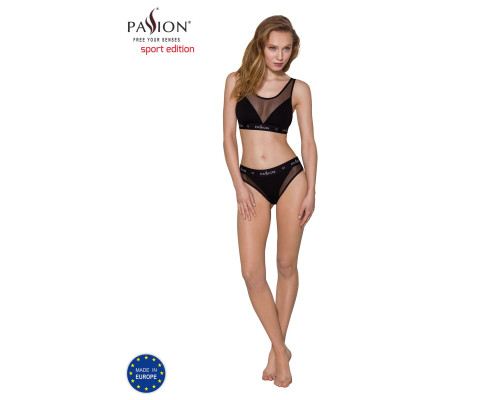Трусики з прозорою вставкою Passion PS002 PANTIES S, black