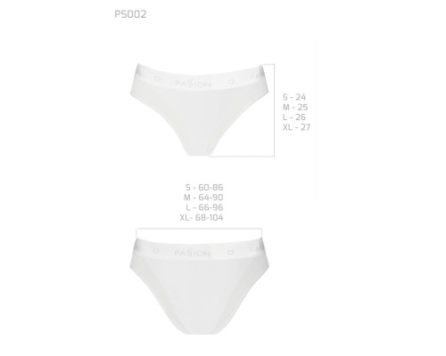 Трусики з прозорою вставкою Passion PS002 PANTIES S, white