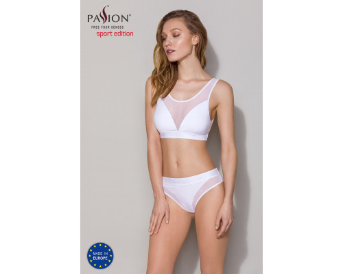 Топ з прозорою вставкою Passion PS002 TOP L, white