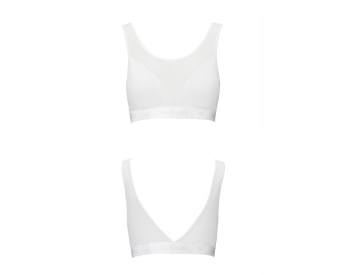 Топ з прозорою вставкою Passion PS002 TOP M, white