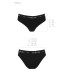 Трусики-сліпи з бавовни та еластаном Passion PS004 PANTIES L, black