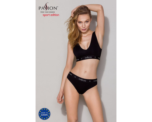 Спортивний топ з широкою гумкою Passion PS004 TOP L, black