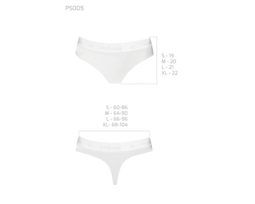 Трусики-бразиліана з бавовни Passion PS005 PANTIES S, white