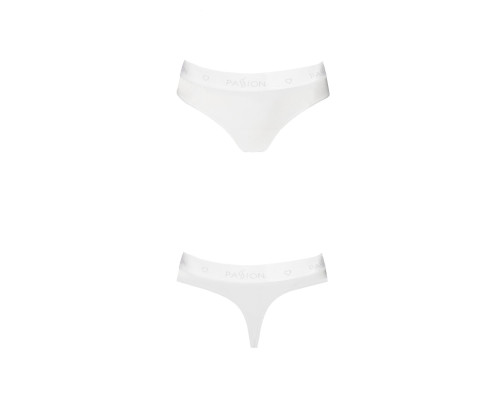 Трусики-бразиліана з бавовни Passion PS005 PANTIES S, white
