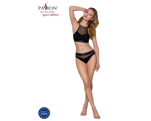 Трусики з прозорою вставкою Passion PS006 PANTIES L, black