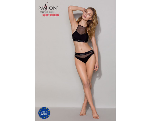 Трусики з прозорою вставкою Passion PS006 PANTIES S, black