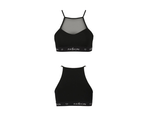 Спортивний топ з прозорою вставкою Passion PS006 TOP L, black