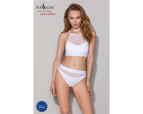Спортивний топ з прозорою вставкою Passion PS006 TOP M, white