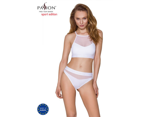Спортивний топ з прозорою вставкою Passion PS006 TOP S, white