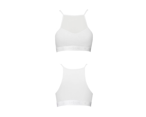 Спортивний топ з прозорою вставкою Passion PS006 TOP XL, white