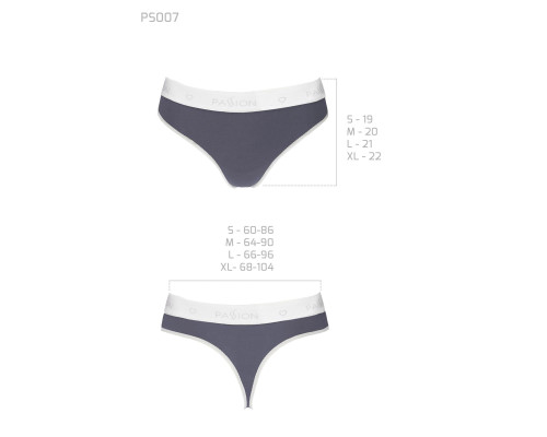 Спортивні трусики-стрінги Passion PS007 PANTIES M, dark grey
