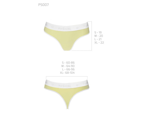 Спортивні трусики-стрінги Passion PS007 PANTIES L, yellow