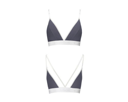 Спортивний топ з подвійними бретелями Passion PS007 TOP L, dark grey