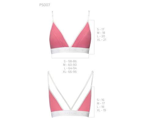 Спортивний топ з подвійними бретелями Passion PS007 TOP XL, pink
