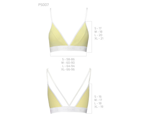 Спортивний топ з подвійними бретелями Passion PS007 TOP L, yellow