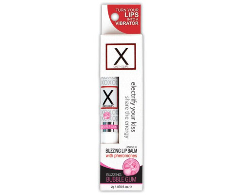 Стимулювальний бальзам для губ унісекс Sensuva – X on the Lips Bubble Gum з феромонами, жуйка