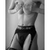 Трусики для страпона з підв’язками для панчіх Strap-On-Me REBEL HARNESS - XL