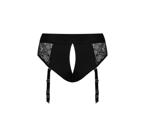 Мереживні труси для страпону з підв'язками для панчох Strap-On-Me DIVA HARNESS - M