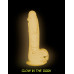 Фалоімітатор, що світиться у темряві, ADDICTION - BRANDON - 7.5 "- PINK G.I.D. / W PB, 19 см, силіко