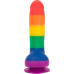 Райдужний фалоімітатор ADDICTION - JUSTIN - 8 "- RAINBOW, 20,3 см, силікон, вібропуля в подарунок