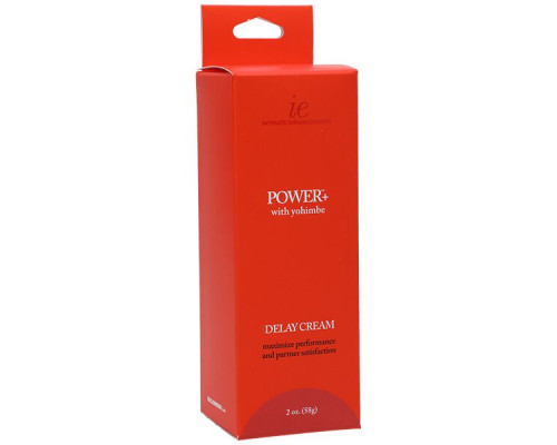 Потужний крем-пролонгатор Doc Johnson Power+with Yohimbe Delay Cream, екстракт Йохимбе, 56 г, коробка