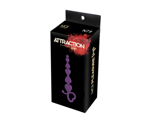 Анальні буси MAI Attraction Toys №79 Purple, довжина 18см, діаметр 3,1см