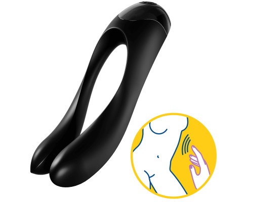 Вібратор на палець Satisfyer Candy Cane Black