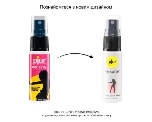 Збуджувальний спрей для жінок pjur myspray 20 мл, з екстрактом алое, ефект поколювання