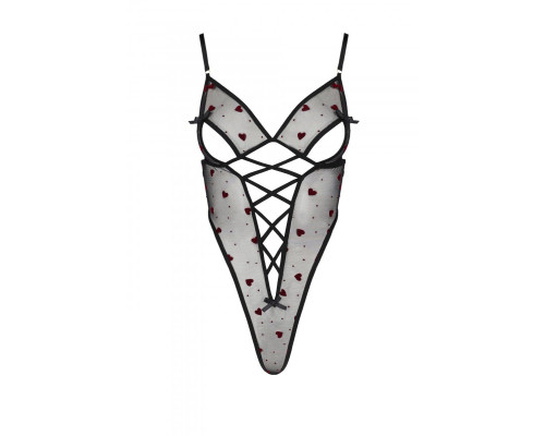 Еротичний боді з малюнком Passion LOVELIA BODY L/XL, black