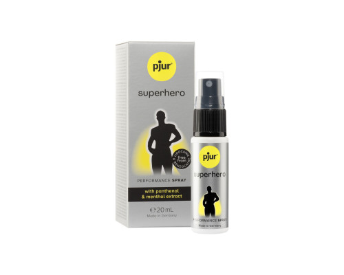 Спрей-пролонгатор pjur Superhero Performance Spray 20 мл, всотується в шкіру, природні компоненти