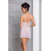 Сорочка з вирізами на грудях, стрінги Passion LOVELIA CHEMISE L/XL, white