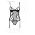 Корсет з підв'язками, стрінги Passion LOVELIA CORSET L/XL, black