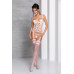 Корсет з підв'язками, стрінги Passion LOVELIA CORSET S/M, white