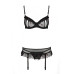 Сексуальний комплект з поясом для панчіх Passion LOVELIA SET L/XL, black