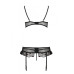 Сексуальний комплект з поясом для панчіх Passion LOVELIA SET L/XL, black