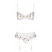 Сексуальний комплект з поясом для панчіх Passion LOVELIA SET XXL/XXXL, white
