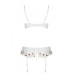 Сексуальний комплект з поясом для панчіх Passion LOVELIA SET XXL/XXXL, white