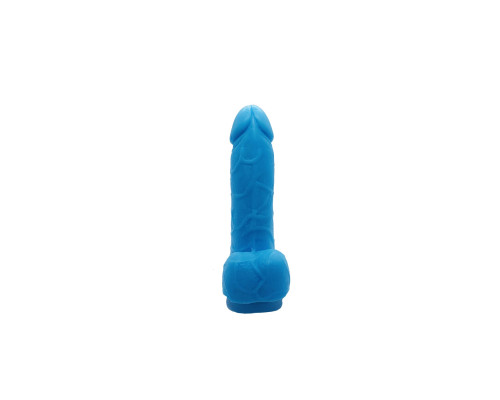 Мило у формі пеніса Чистий Кайф Blue size S, крафтове мило-член, натуральне
