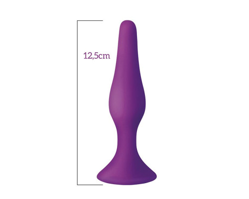 Анальная пробка на присоске MAI Attraction Toys №34 Purple, длина 12,5см, диаметр 3,2см