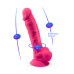 Фалоімітатор SilexD Tomas Pink (MODEL 1 size 9in), двошаровий, силікон + Silexpan, діаметр 4,9см