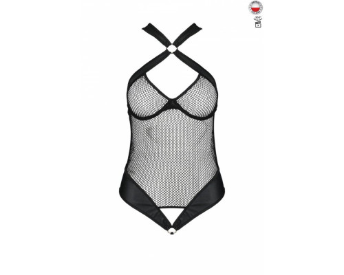 Сітчастий боді з халтером Passion Amanda Body S/M, black