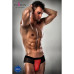 Чоловічі трусики з червоним гульфіком Passion 007 THONG red L/XL